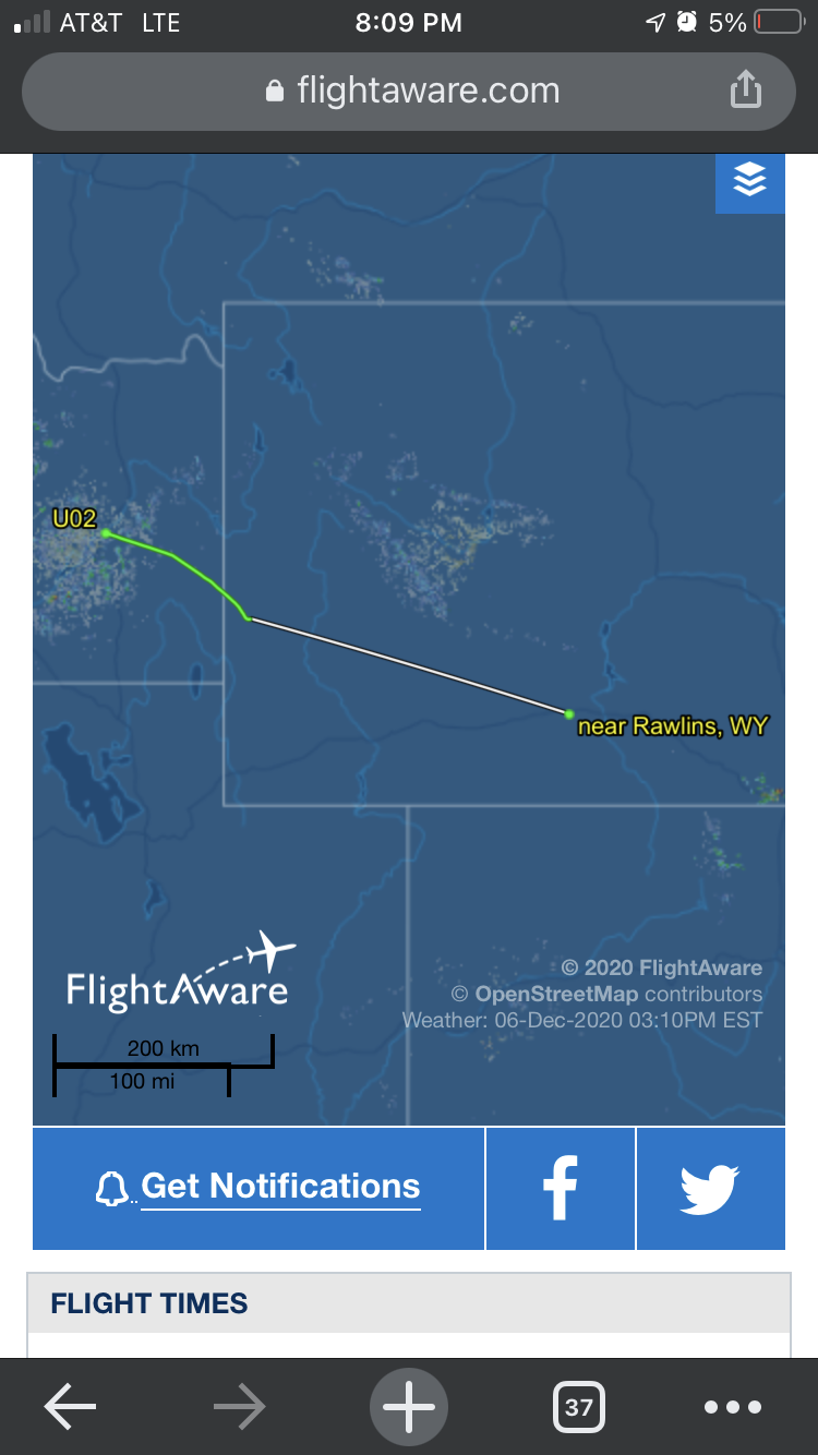 FlightAware lost us for a bit there...