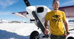 Paul with his new secret weapon, the Super Cub
