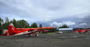 K2 Aviations's DHC-3 Otters enjoy the luxury of a well-defined horizon.