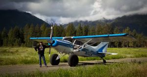 Wup Winn of Back Country Connection stands with one of the most recognizable Maules in the world.